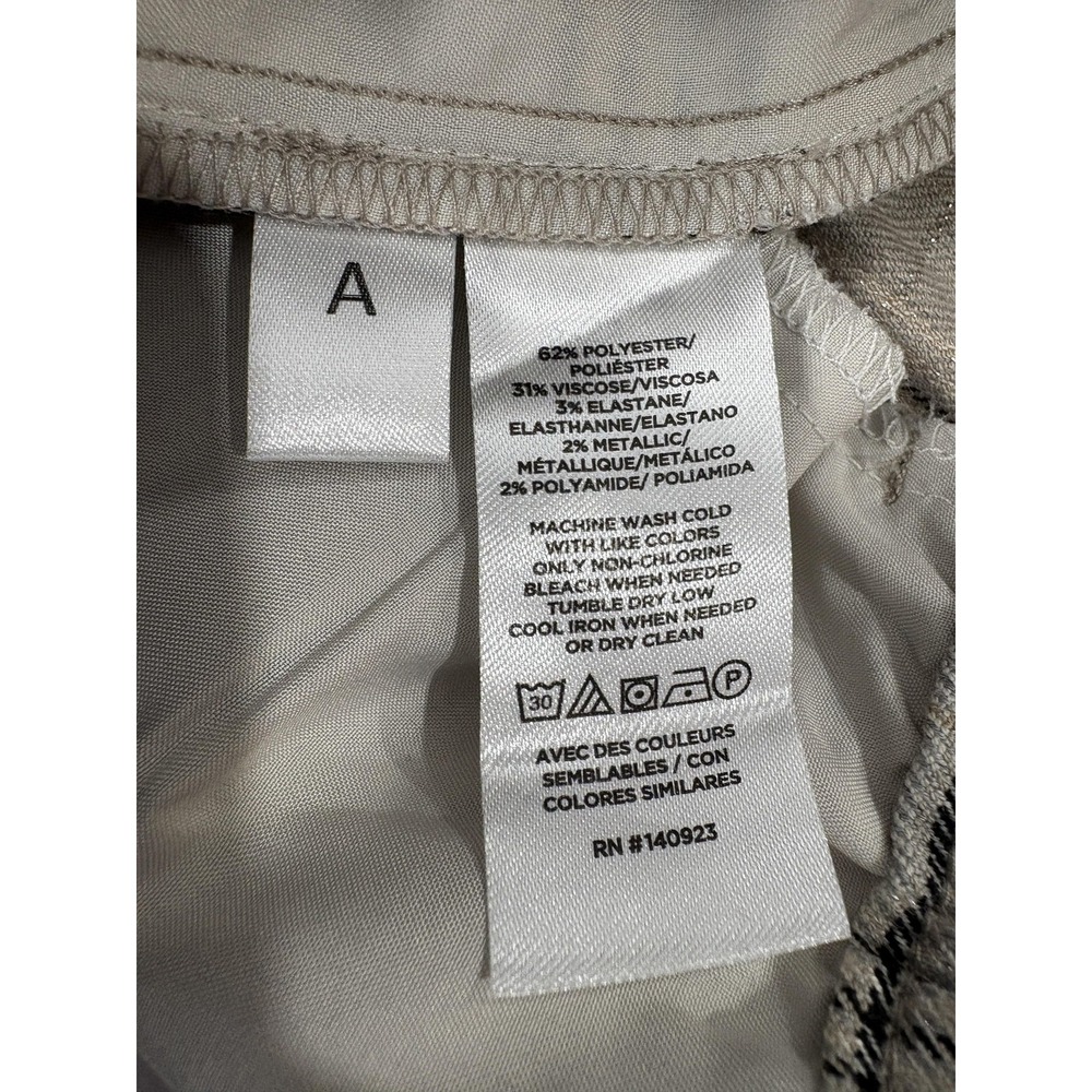 LOFT Dress Pants Womens 6 Beige Plaid Tapered Leg Elastic Waist Career Workwear - Picture 4 of 11